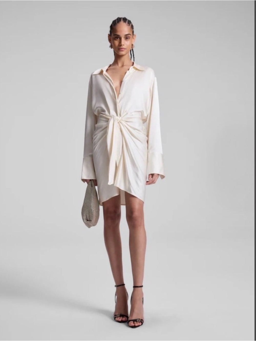 A.L.C Mia Dress Cream Button-Front Shirt Dress
